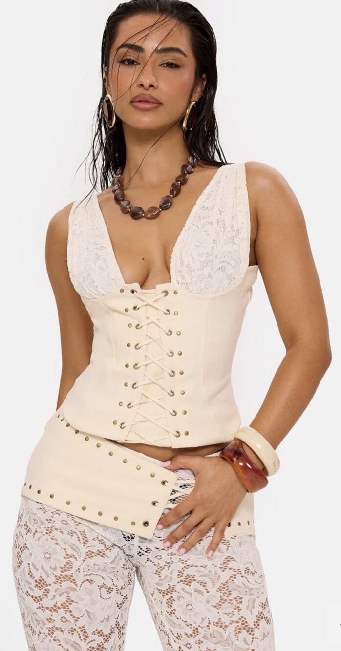 MURCI Kiki Top Lace Up Corset Top Women’s US 0